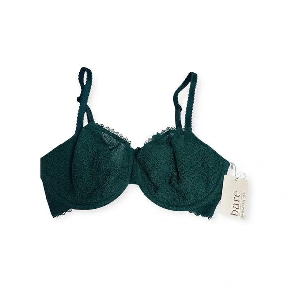 NWT Bare Necessities emerald green push up without padding bra size 32D - Picture 1 of 14